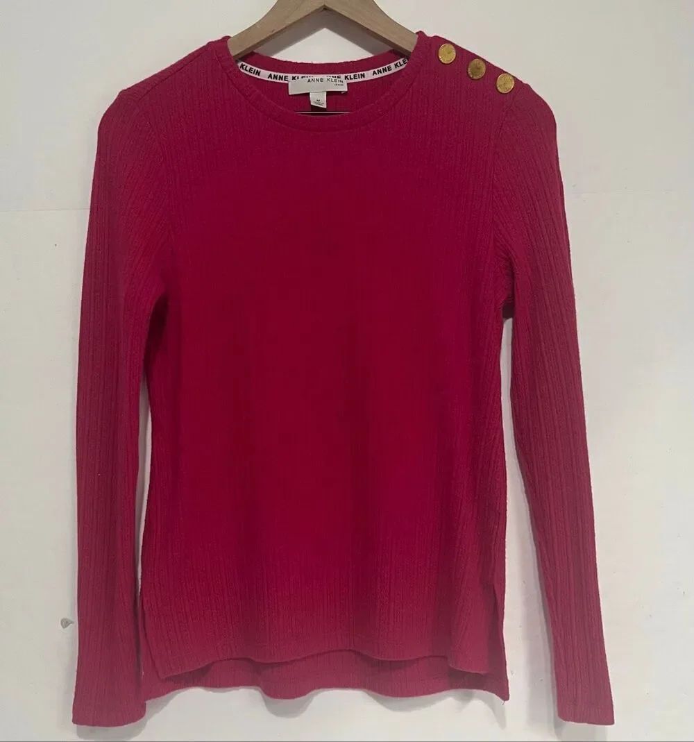 Anne Klein Fuchsia Pink Sweater   Size M
